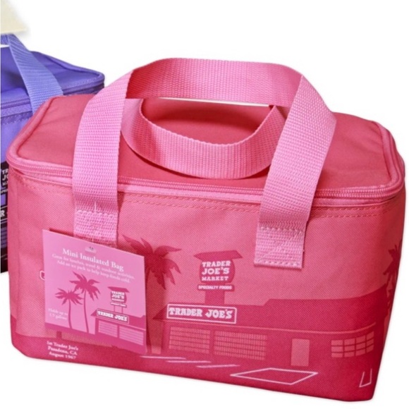 Trader Joe's Mini Pink Insulated Bag - Picture 1 of 16
